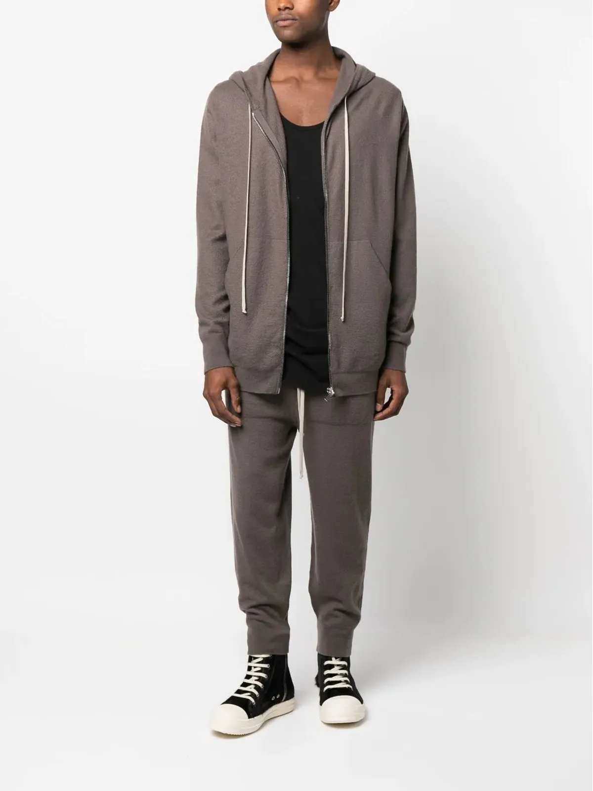 Rick Owens ドローストリングジップアップフーディ - 画像2
