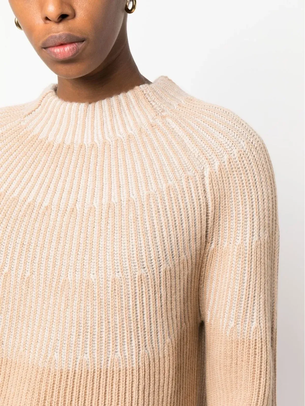 Agnona カラー ブロック カシミヤ ジャンパー - Neutrals - 画像5