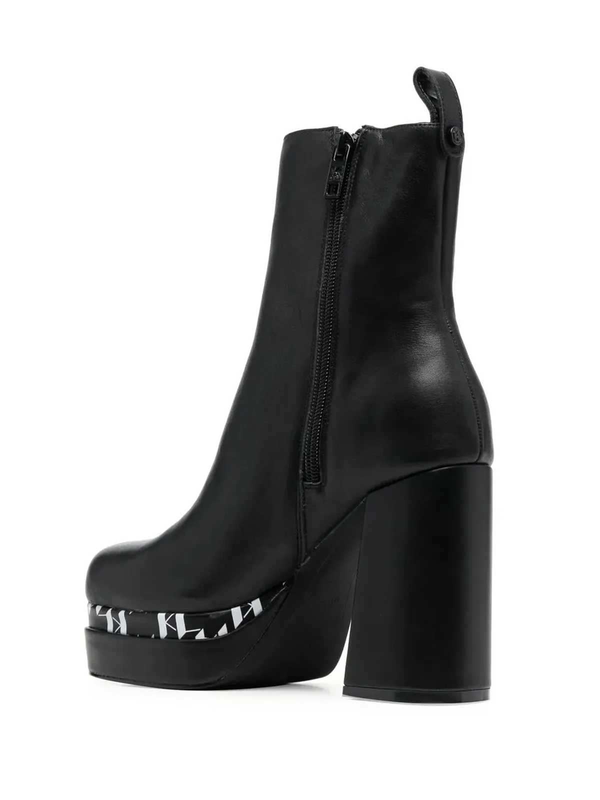 Karl Lagerfeld モノグラムプリント プラットフォームブーツ - 画像3