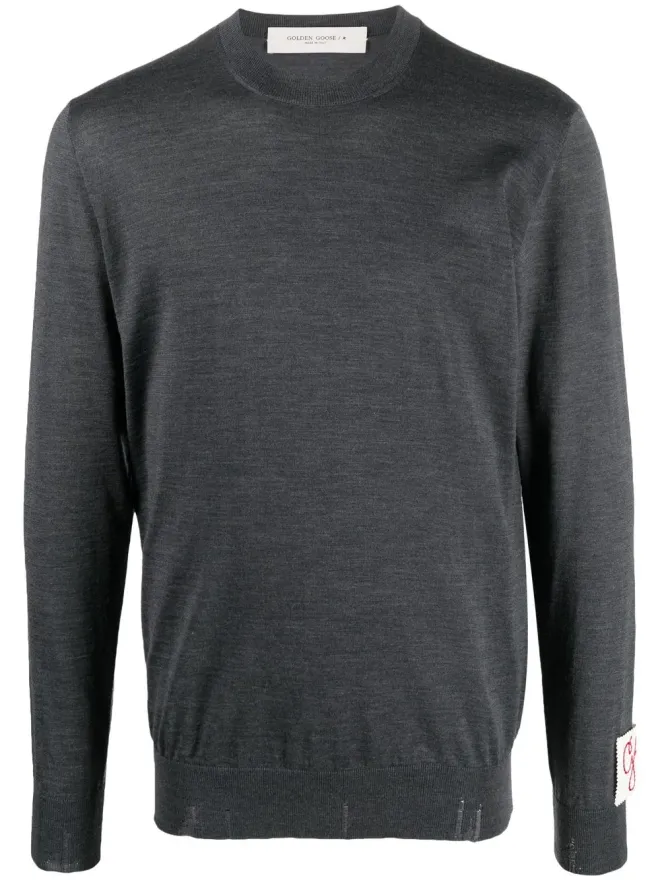 Golden Goose Golden Goose リブニット クルーネック スウェットシャツ（グレー）の商品画像