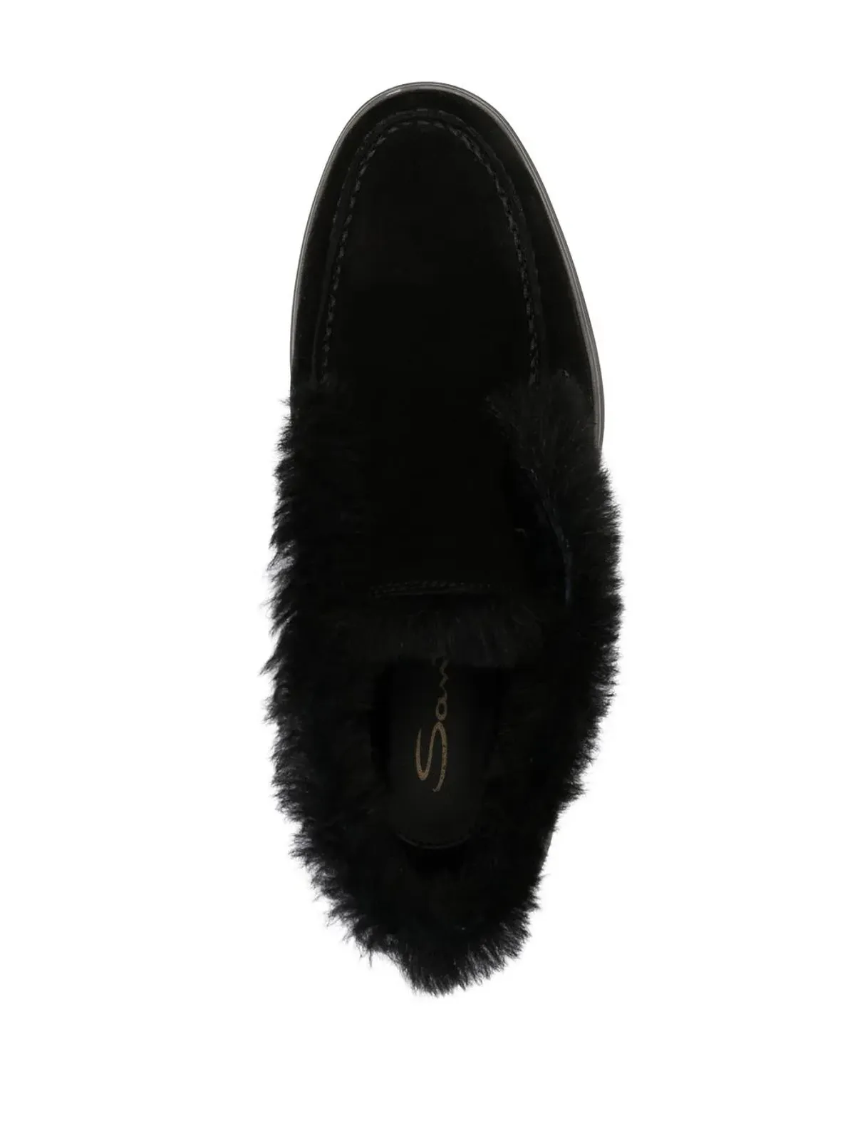 Santoni シアリング付きスリップオン ローファー - 画像4
