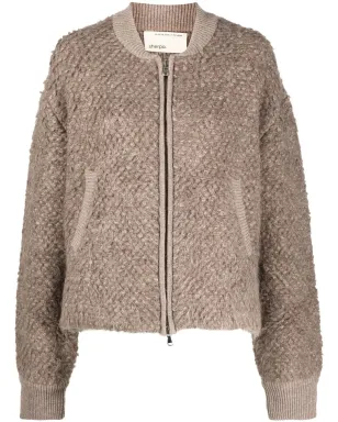 SHERPA チャンキー・ニット ジップアップ ボンバージャケット - サムネイル1