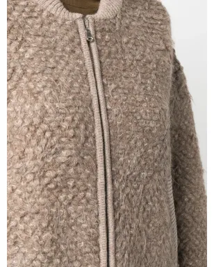 SHERPA チャンキー・ニット ジップアップ ボンバージャケット - サムネイル5