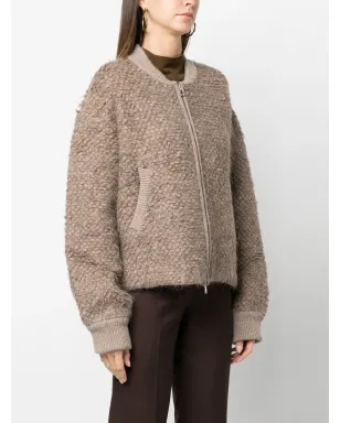 SHERPA チャンキー・ニット ジップアップ ボンバージャケット - サムネイル3