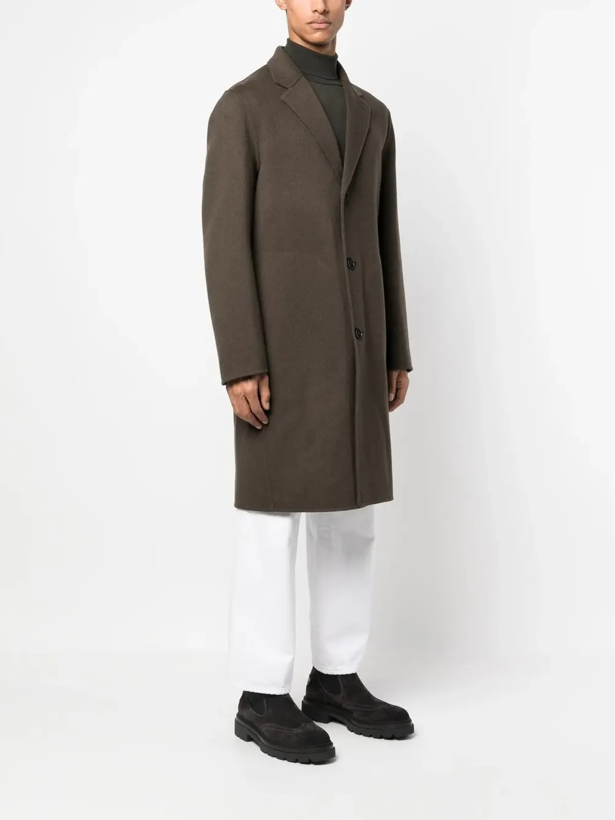 Theory ウール混紡 シングルブレストコート - 画像3