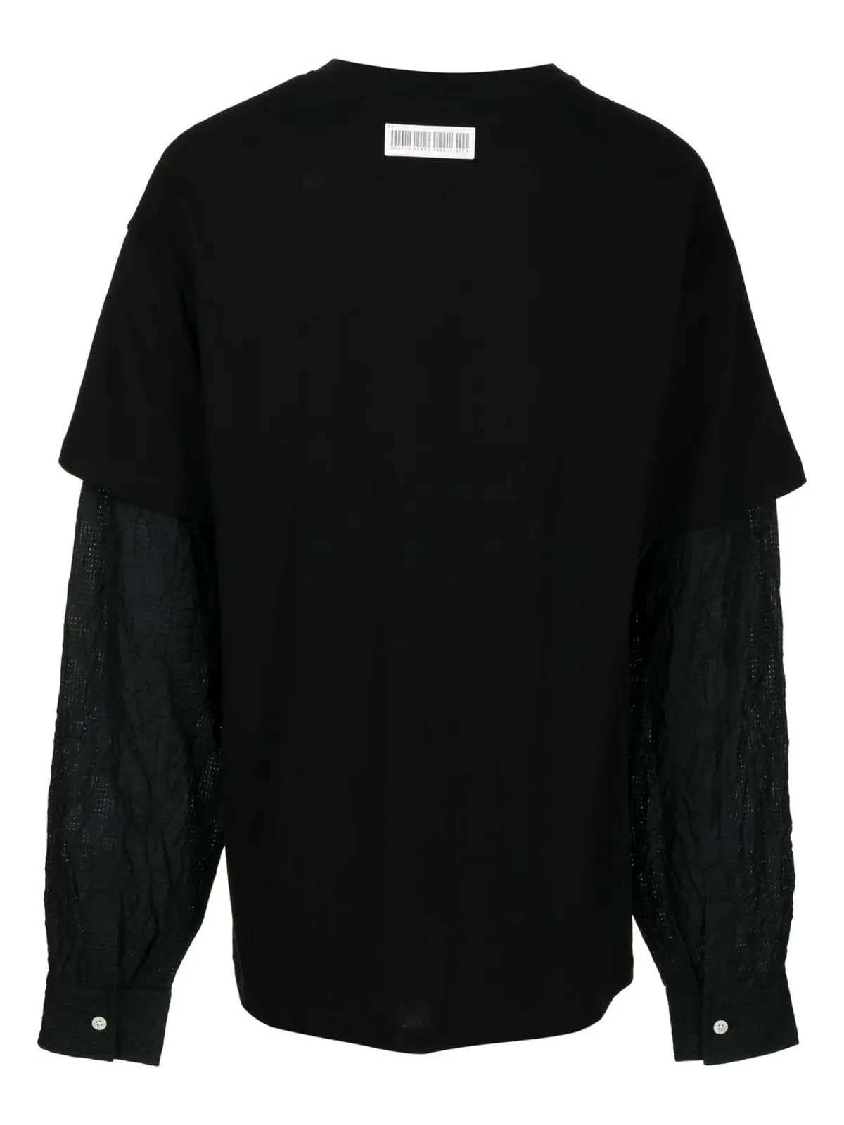 Mostly Heard Rarely Seen クリンクル レイヤード ロングスリーブ Tシャツ - ブラック - 画像2