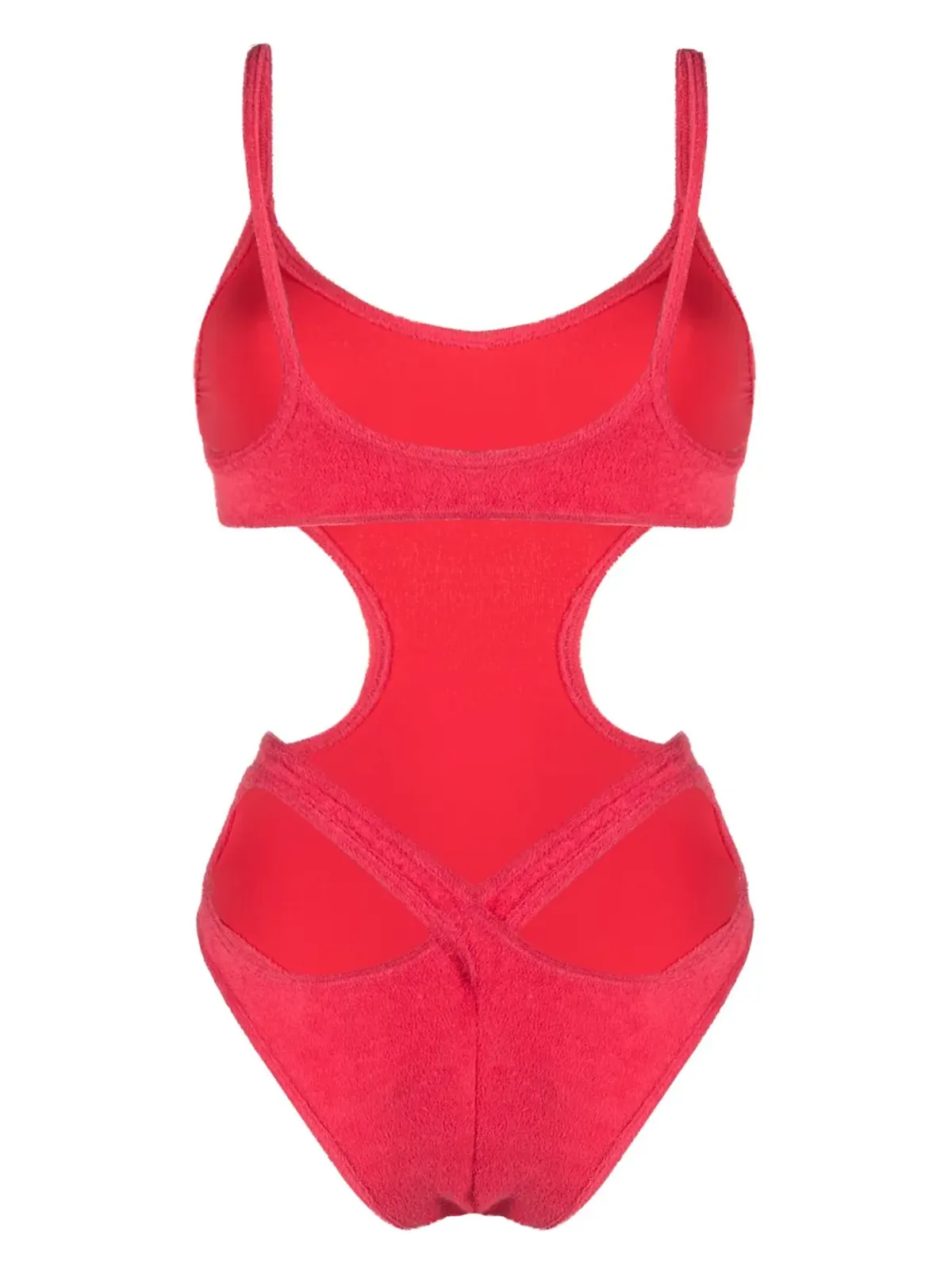 The Attico テリークロス カットアウト水着 - Red - 画像2
