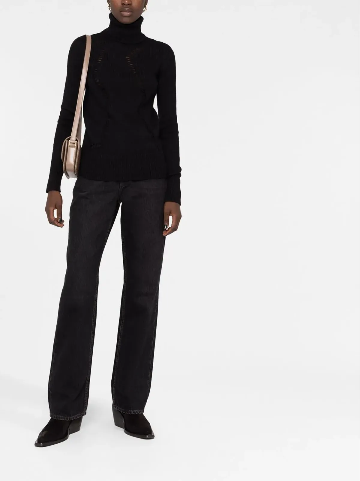 Saint Laurent カットアウト ロールネック ジャンパー - 画像2