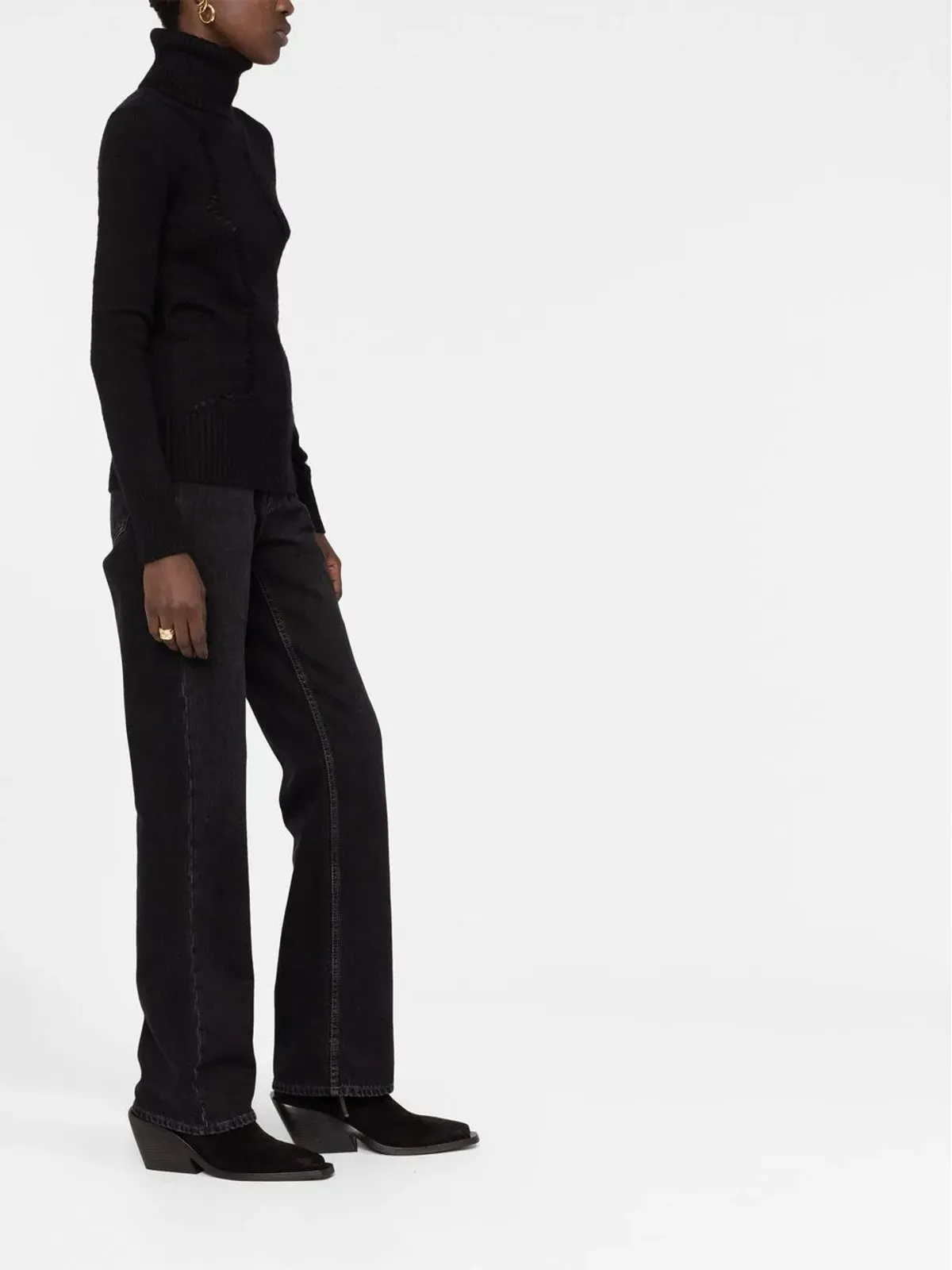 Saint Laurent カットアウト ロールネック ジャンパー - 画像4