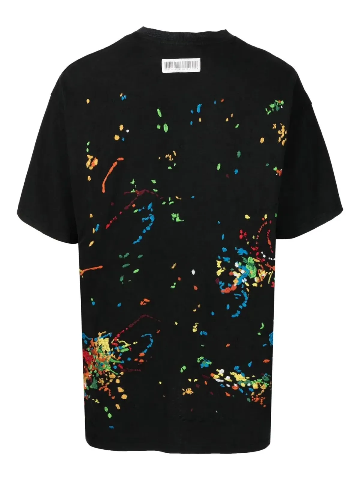 Mostly Heard Rarely Seen Warped-Logo ペイント・スプラター Tシャツ - ブラック - 画像2