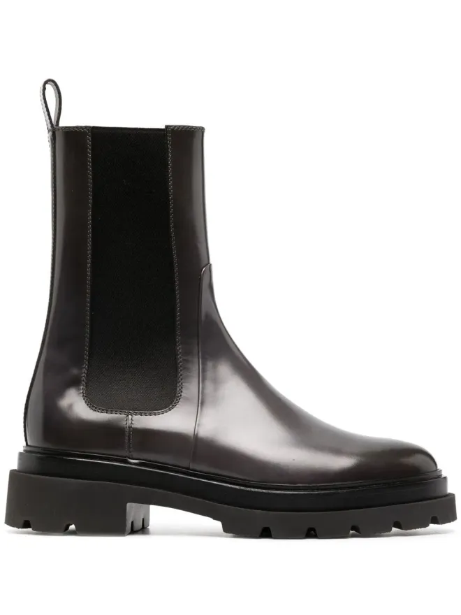 Santoni Santoni パテント仕上げチェルシーブーツの商品画像