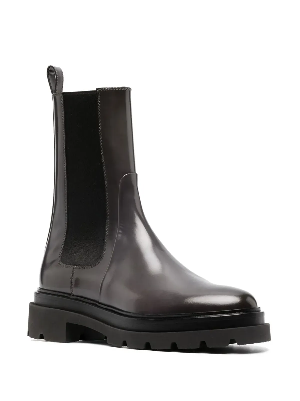 Santoni パテント仕上げチェルシーブーツ - 画像2