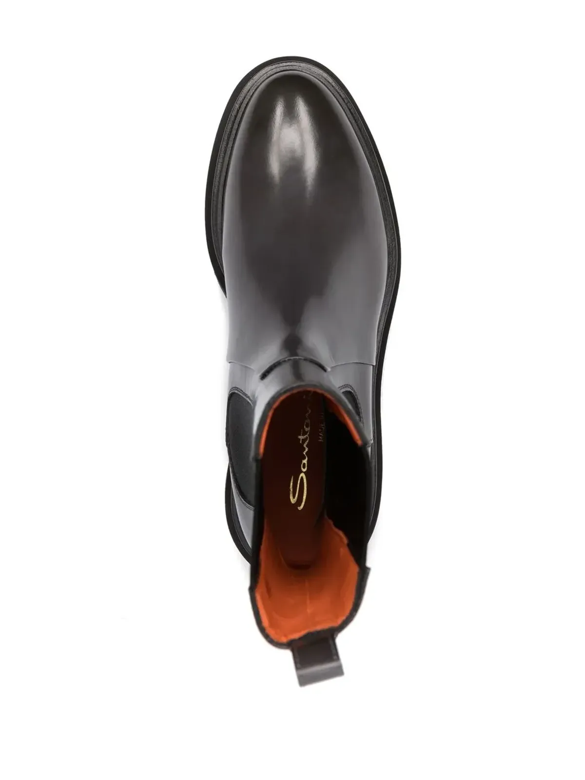 Santoni パテント仕上げチェルシーブーツ - 画像4