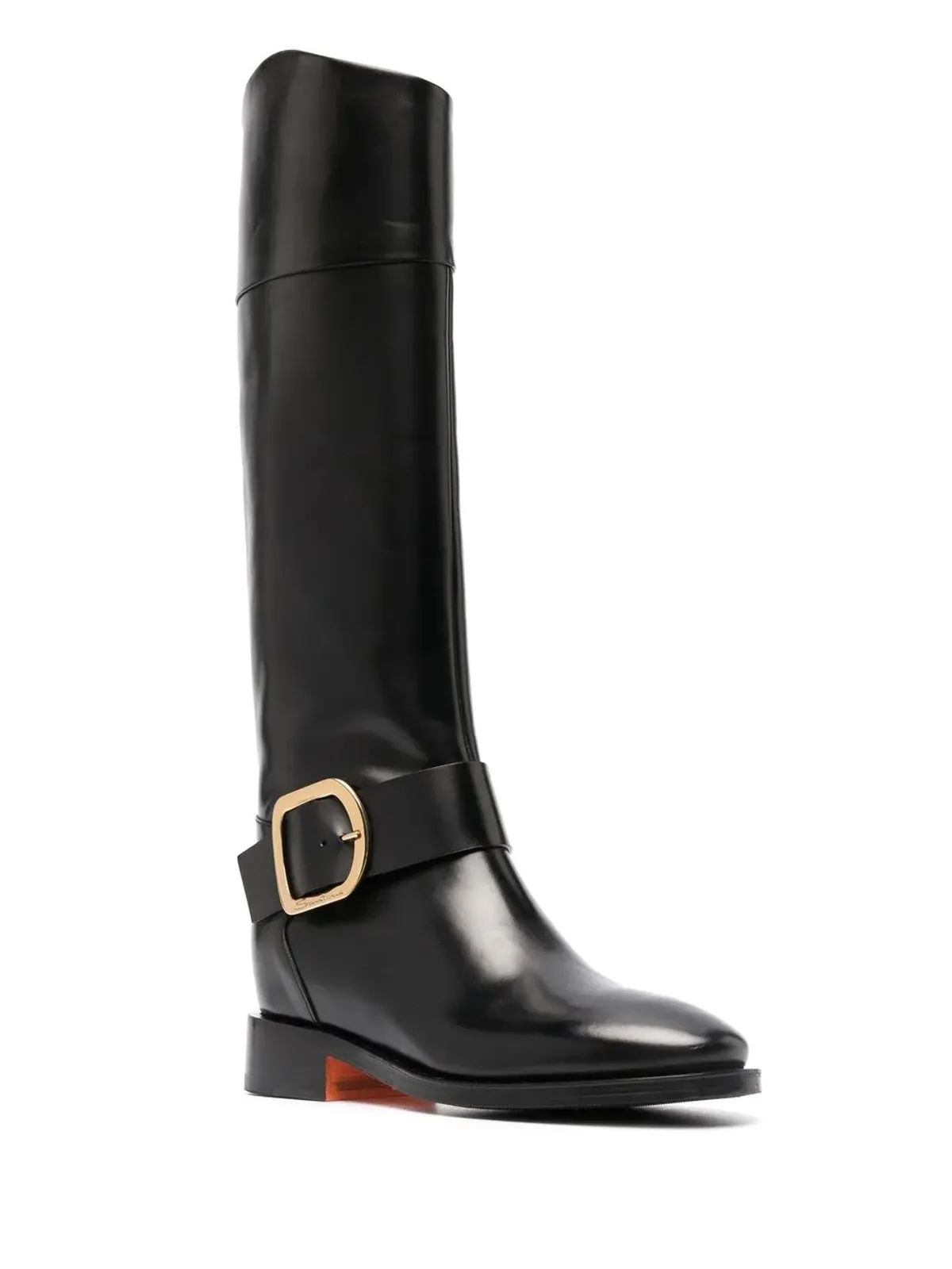 Santoni バックルディテール膝丈ブーツ - 画像2