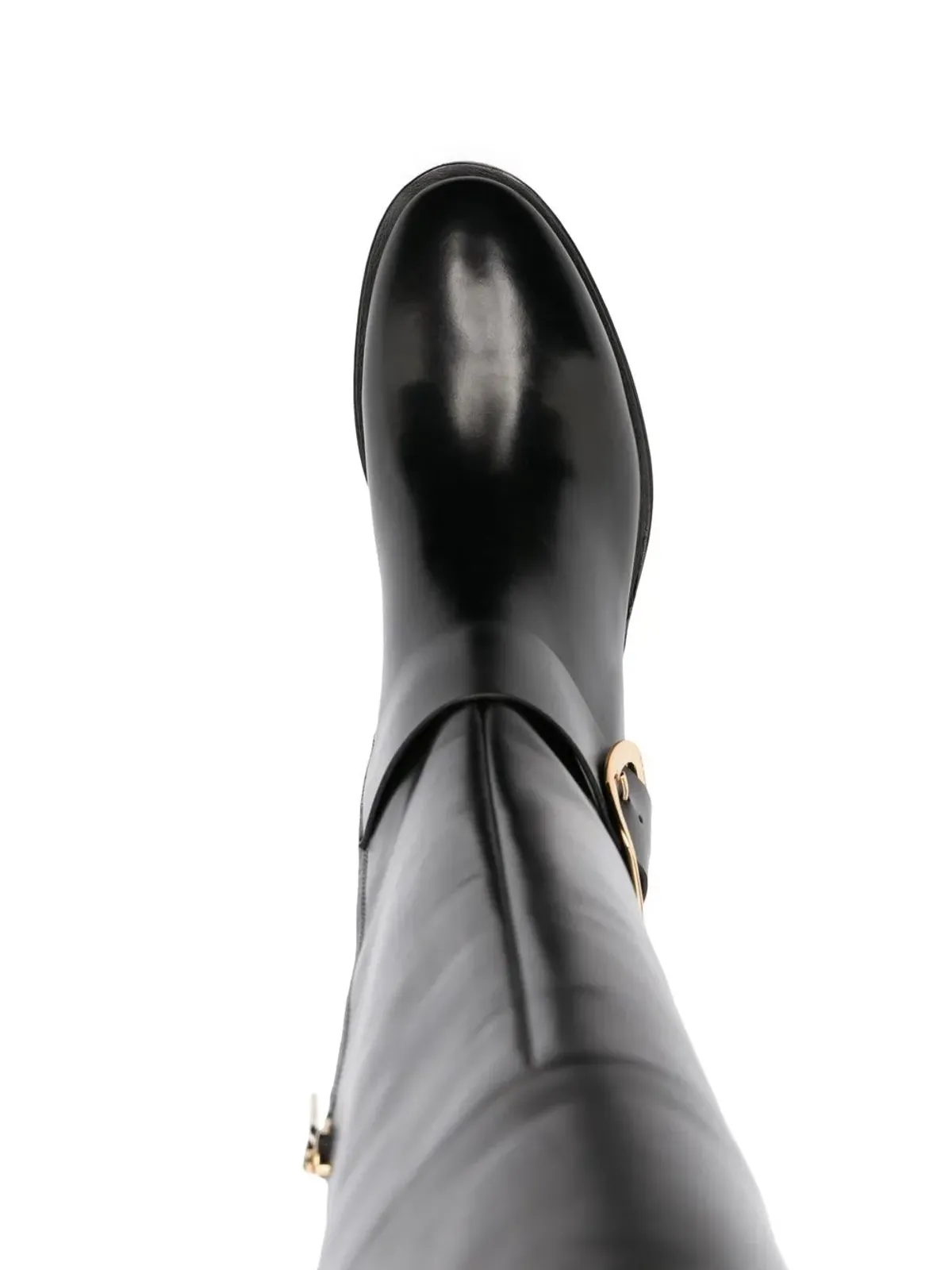 Santoni バックルディテール膝丈ブーツ - 画像4
