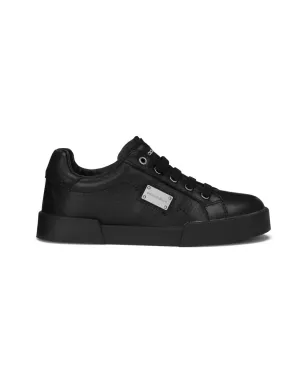 Dolce & Gabbana Kids Portofino Light レザー スニーカー ブラック - サムネイル2
