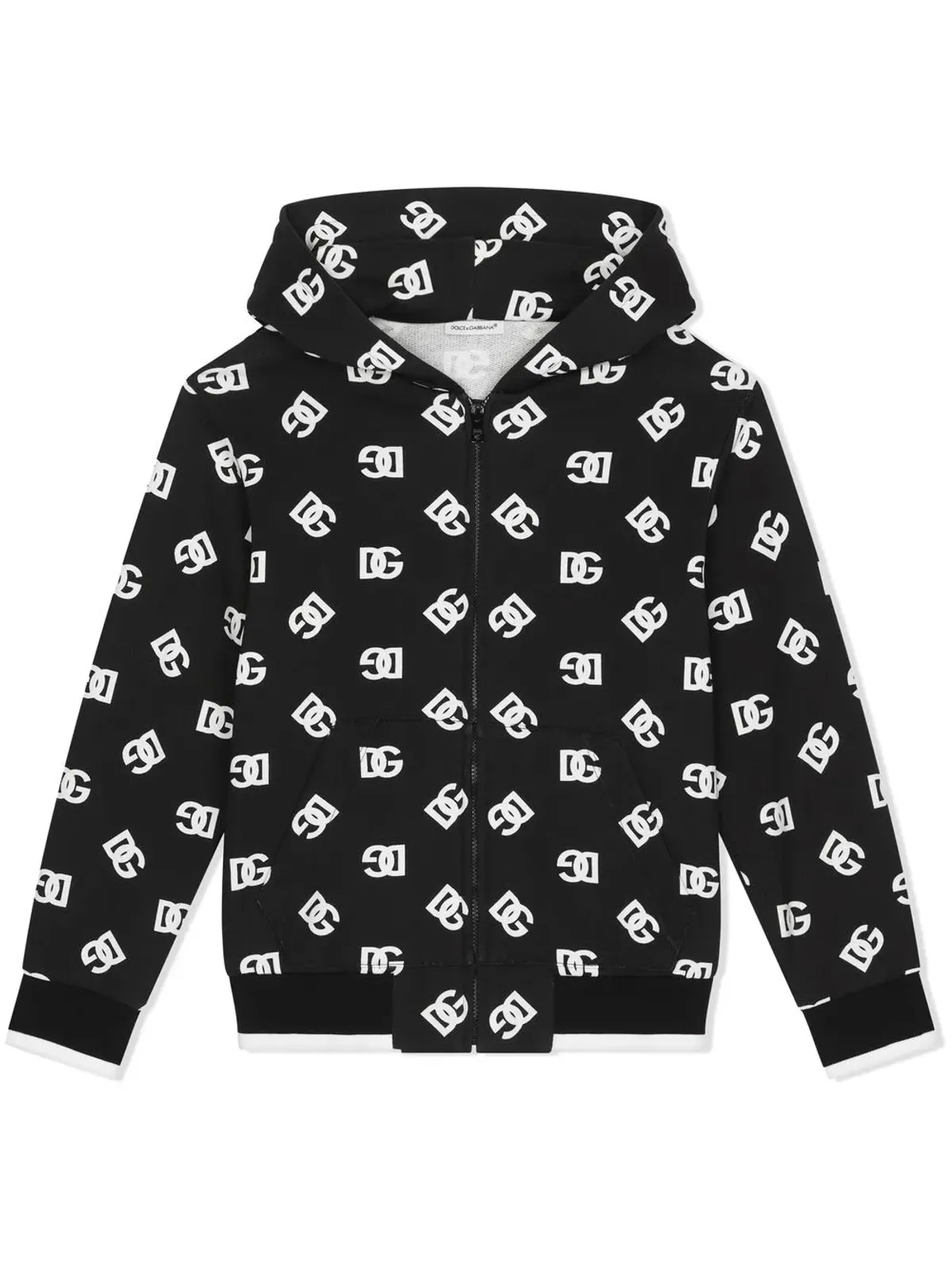 Dolce & Gabbana Kids DGロゴ ジップアップフーディー - 画像1