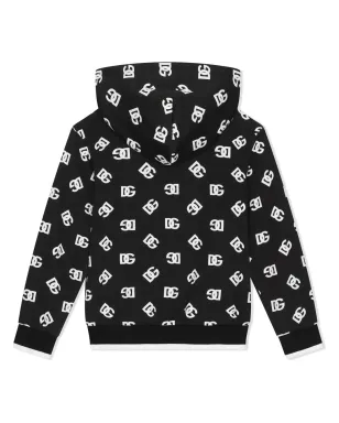 Dolce & Gabbana Kids DGロゴ ジップアップフーディー - サムネイル2