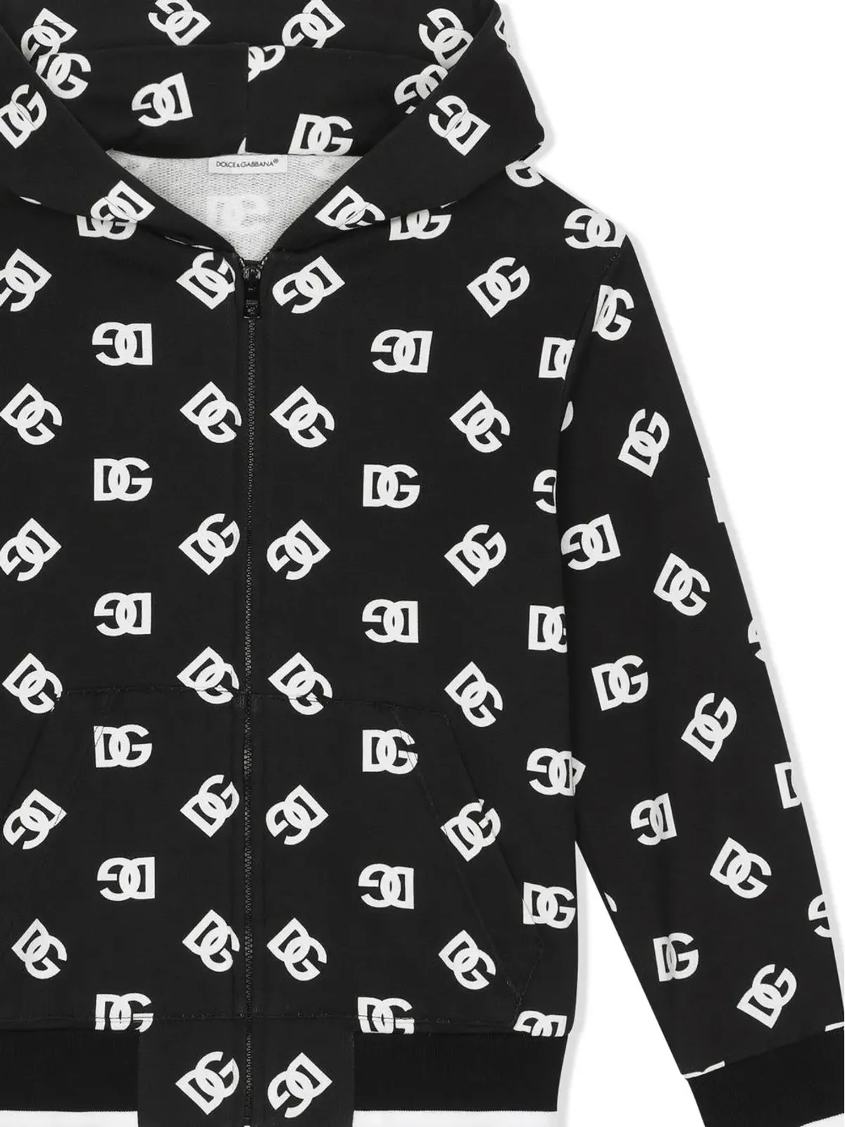 Dolce & Gabbana Kids DGロゴ ジップアップフーディー - 画像3