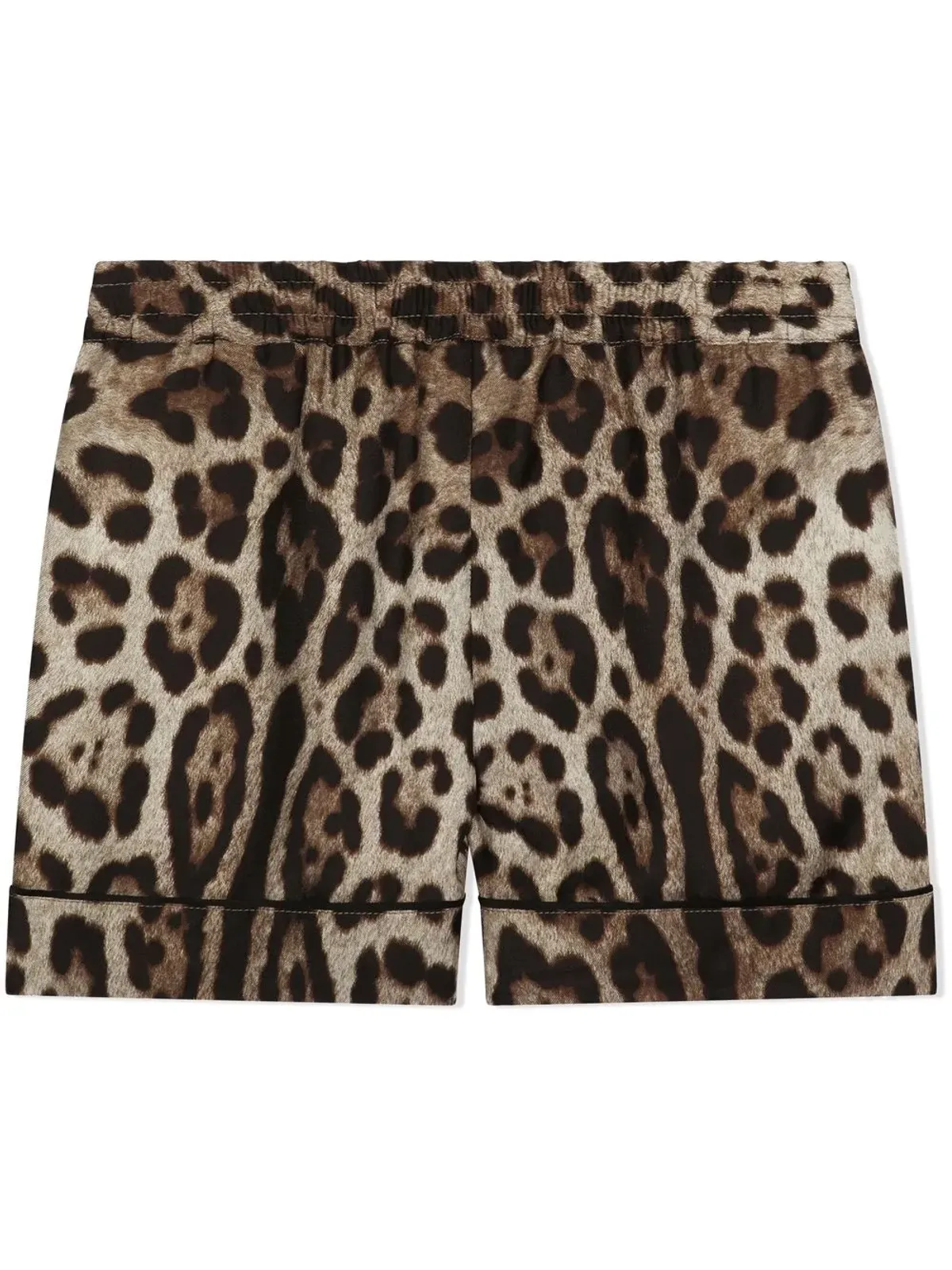 Dolce & Gabbana Kids leopard-print silk shorts - Brown - 画像2