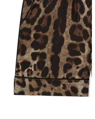 Dolce & Gabbana Kids leopard-print silk shorts - Brown - サムネイル3