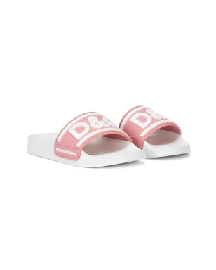 Dolce & Gabbana Kids ロゴプリント プールサンダル - サムネイル1