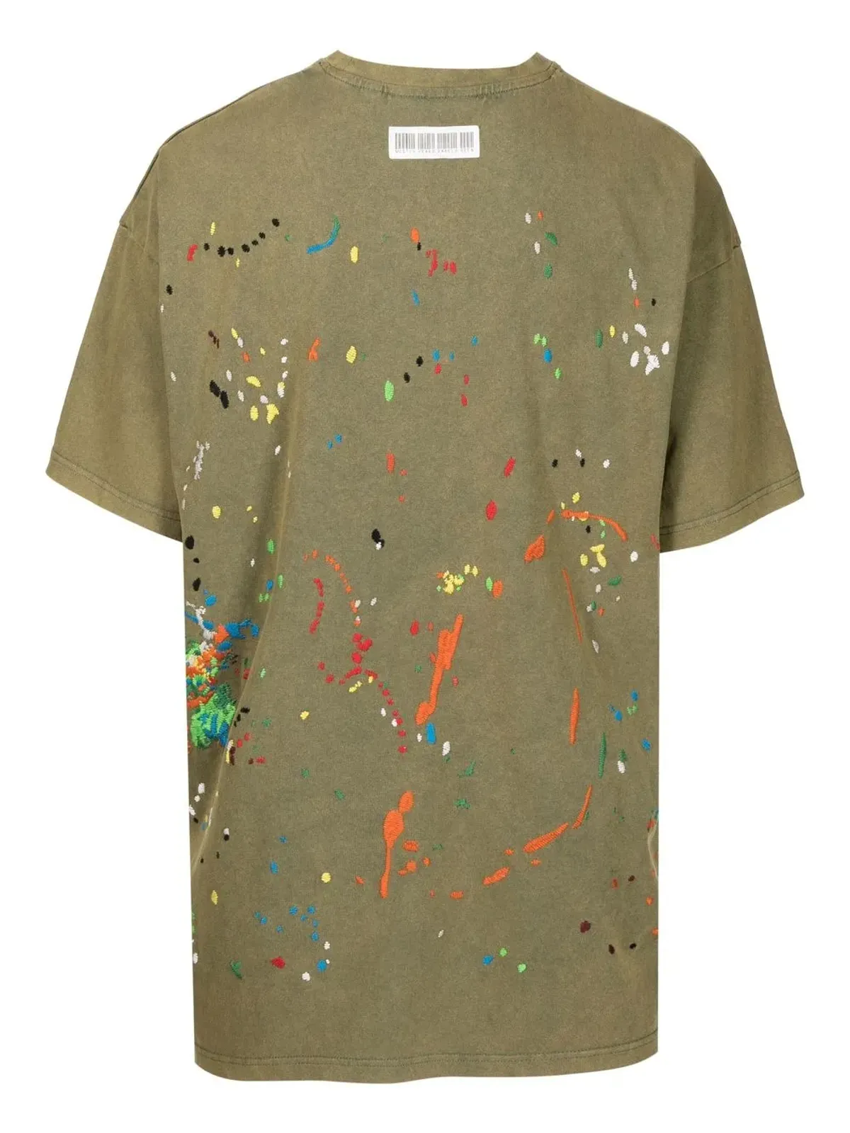 Mostly Heard Rarely Seen ペイント刺繍コットンTシャツ - 画像2