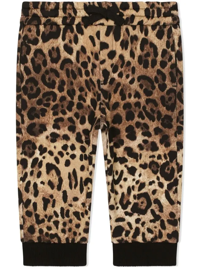 Dolce & Gabbana Kids Dolce & Gabbana Kids レオパード柄トラックパンツの商品画像