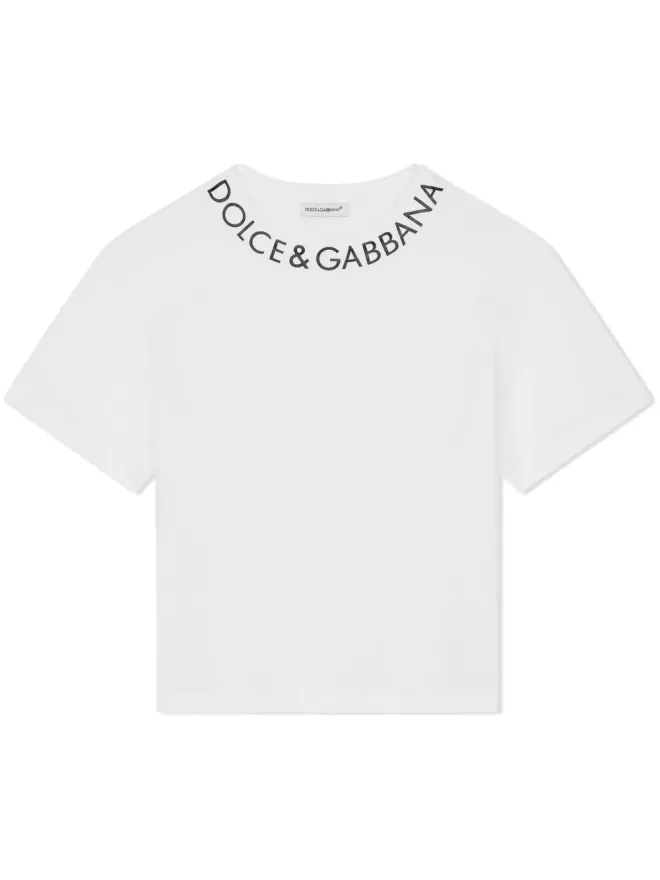 Dolce & Gabbana Kids Dolce & Gabbana Kids ロゴプリント コットン Tシャツの商品画像