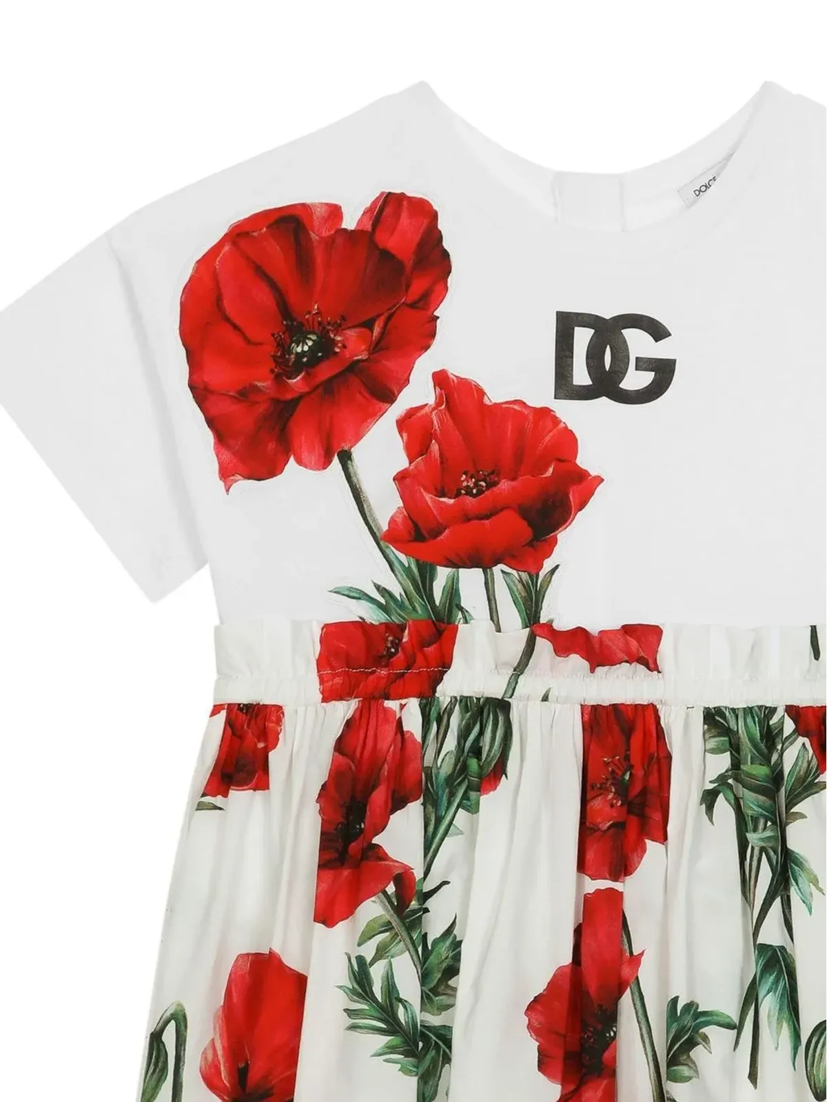 Dolce & Gabbana Kids フローラルプリント ジップファスナー付きドレス - ホワイト - 画像3