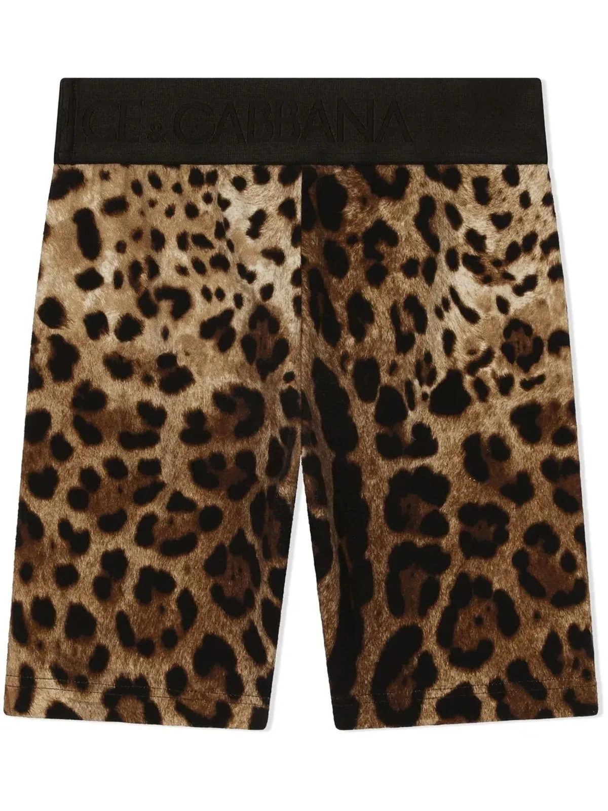 Dolce & Gabbana Kids Interlock leopard-print cycling shorts - Brown - 画像2