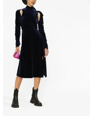 Versace Jeans Couture カットアウトベルベット ラップドレス - サムネイル2