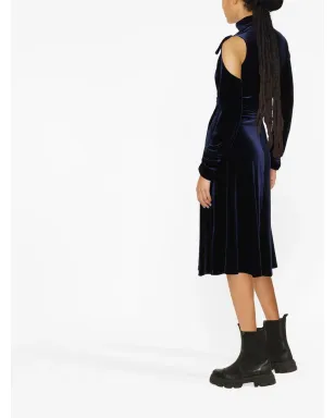 Versace Jeans Couture カットアウトベルベット ラップドレス - サムネイル3