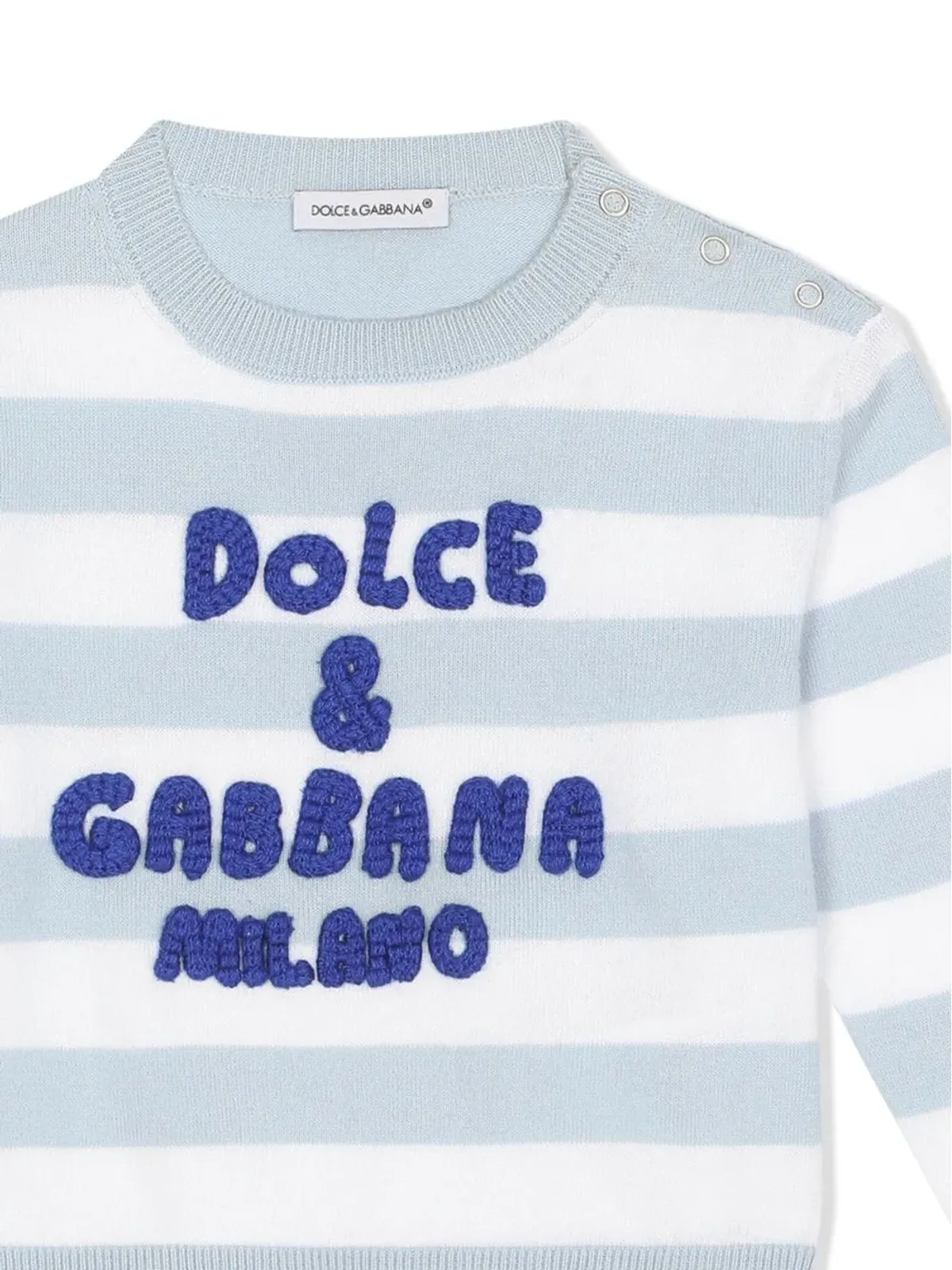 Dolce & Gabbana Kids ストライプコットン スウェットシャツ - 画像3