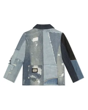 Dolce & Gabbana Kids パッチワークデニム シングルブレスト ブレザー - サムネイル2