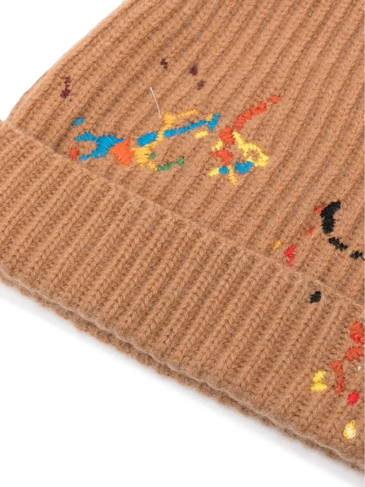 Mostly Heard Rarely Seen バーコードプリント刺繍ビーニー（ブラウン） - 画像2