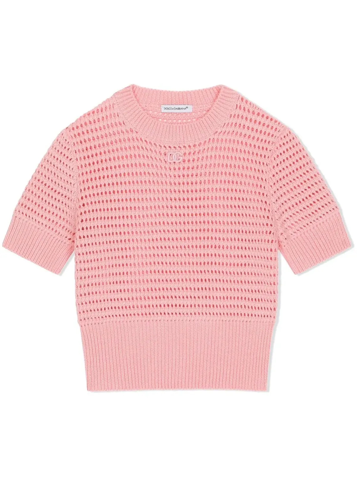 Dolce & Gabbana Kids ピンクのニットトップス - 画像1