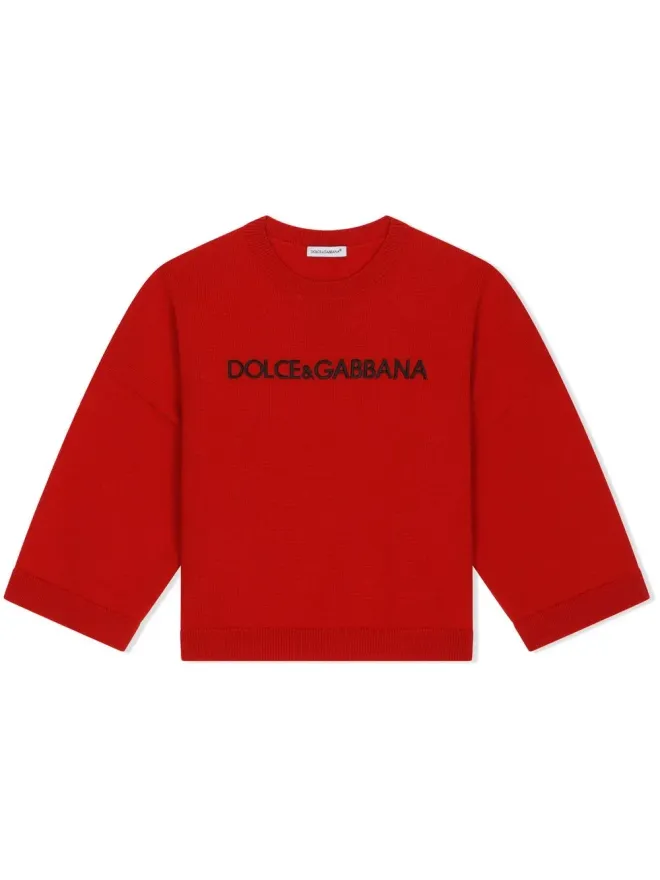 Dolce & Gabbana Kids Dolce & Gabbana Kids ロゴ刺繍入りウールジャンパーの商品画像