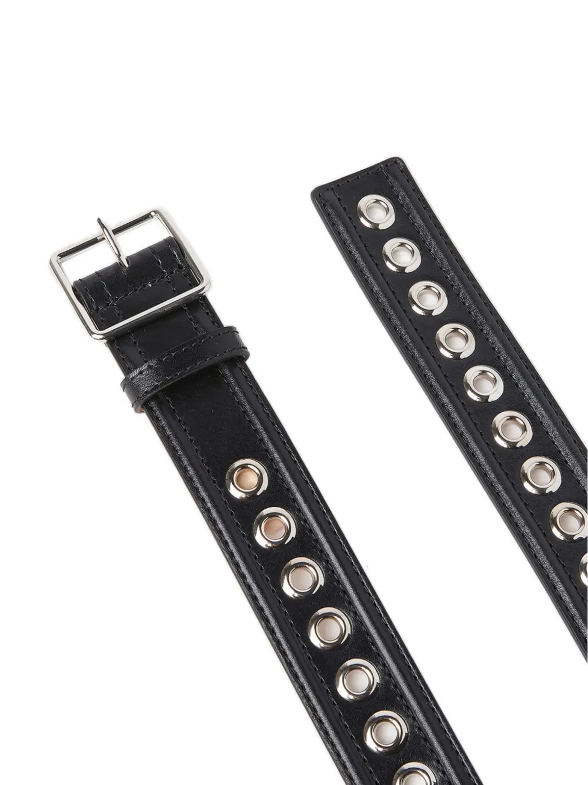 Alexander McQueen アイレットディテールレザーベルト - 画像2