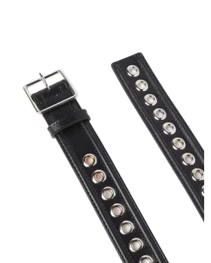 Alexander McQueen アイレットディテールレザーベルト - サムネイル2