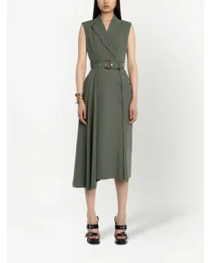 Alexander McQueen テーラードウール ミディドレス - グリーン - サムネイル2