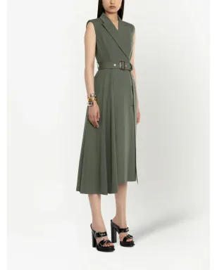 Alexander McQueen テーラードウール ミディドレス - グリーン - サムネイル3