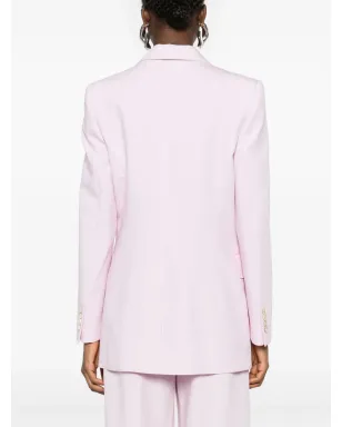 Alexander McQueen ダブルブレスト ウールブレザー - ピンク - サムネイル4