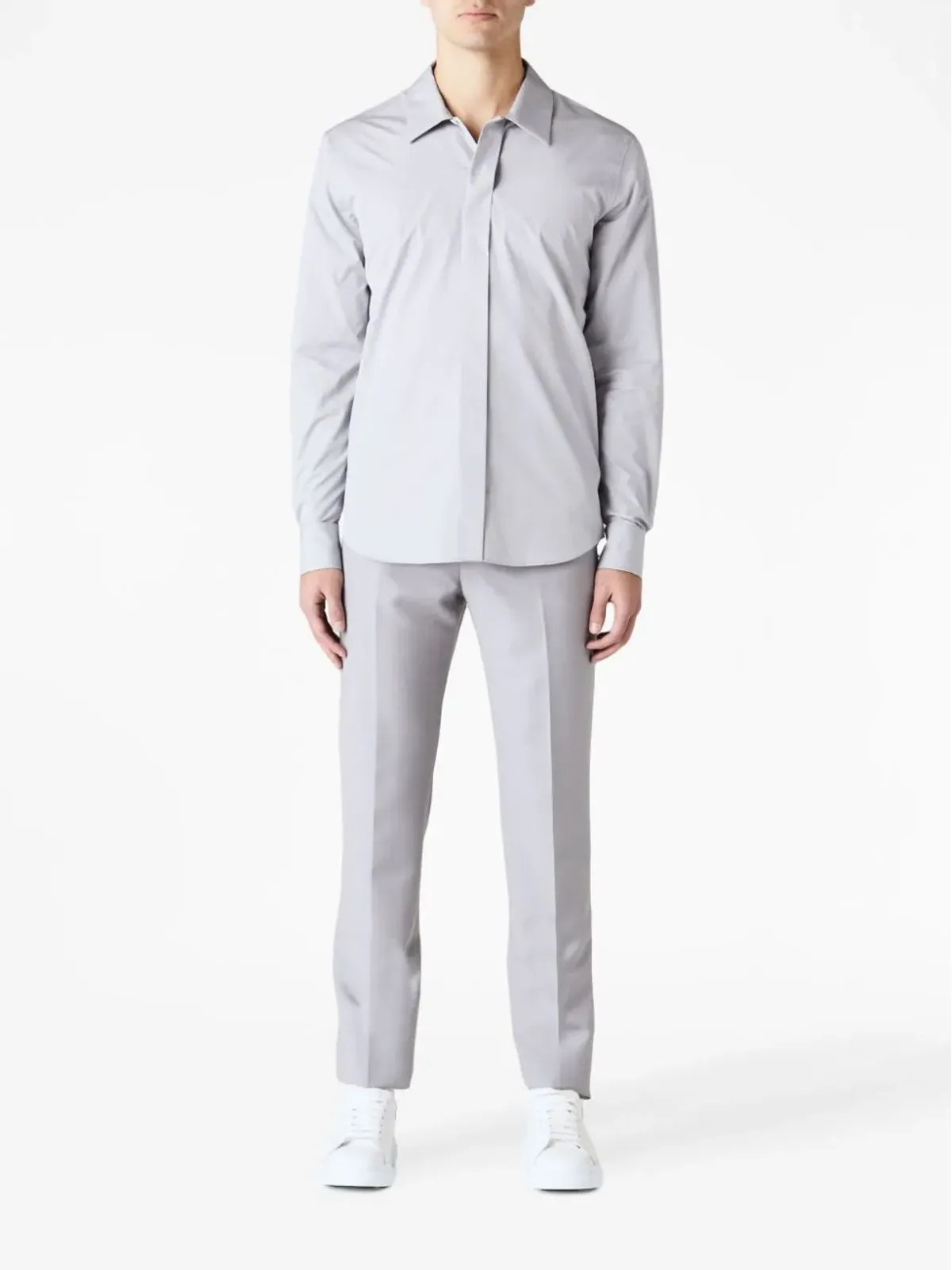 Alexander McQueen テーパードコットンパンツ - Blue - 画像2