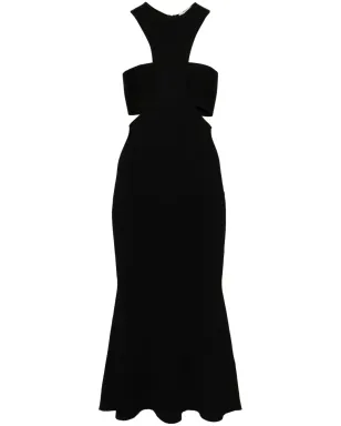 Alexander McQueen スラッシュハーネス ミディドレス（ブラック） - サムネイル1