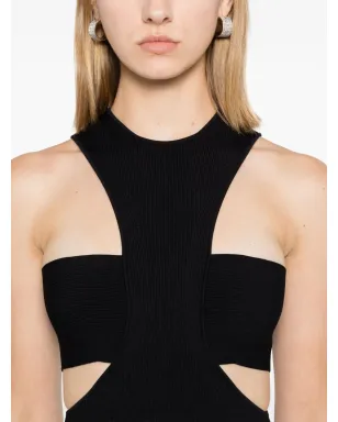 Alexander McQueen スラッシュハーネス ミディドレス（ブラック） - サムネイル5