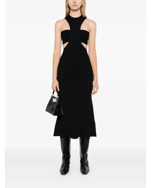 Alexander McQueen スラッシュハーネス ミディドレス（ブラック） - サムネイル2