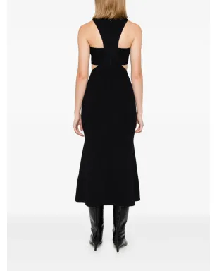 Alexander McQueen スラッシュハーネス ミディドレス（ブラック） - サムネイル4