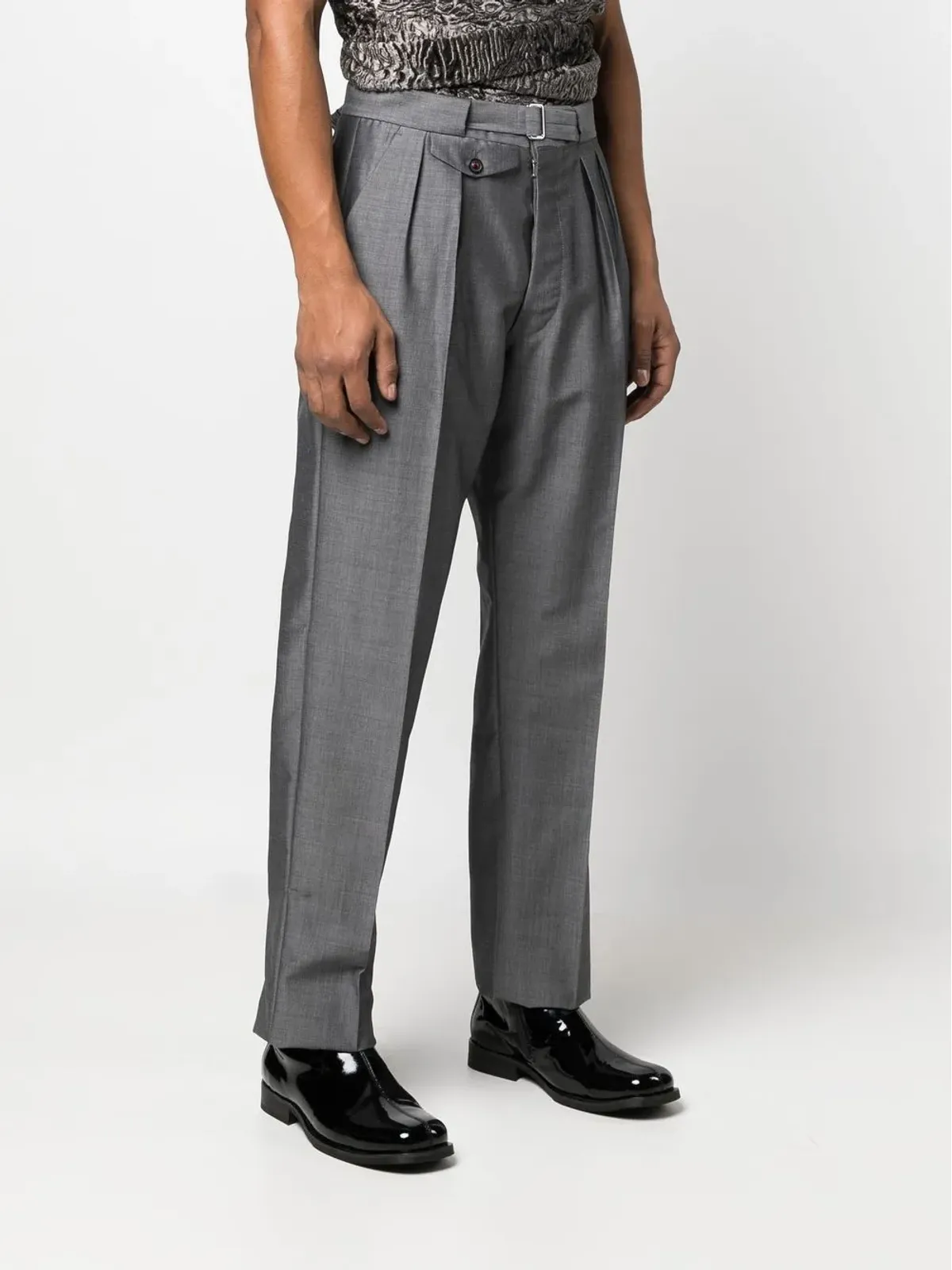 Maison Margiela ベルト付きテーパードパンツ - 画像3