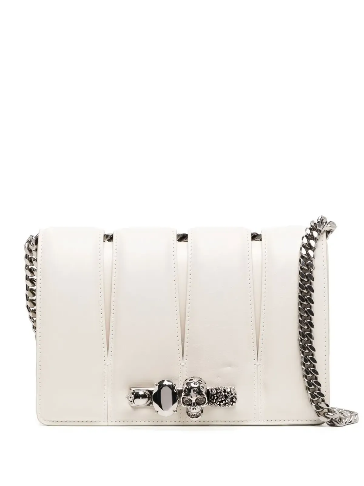 Alexander McQueen スラッシュスタッド ディテール チェーンリンクバッグ - ホワイト - 画像1